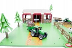 LandToys Veliki ograđeni prostor za životinje na farmi DVA traktora S KROJAČEM ZA ŽIVOTINJE