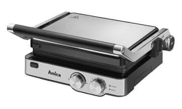 Amica GK4011 Električni roštilj 2000 W Neprianjajući premaz Srebrni