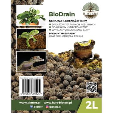 BIO BioDrain ekspandirana glina, drenaža 8-16 mm 2L za terarij