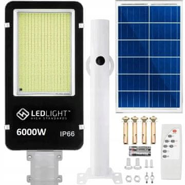 Vrtna fenjerna solarna lampa za stup, snažna ulična ploča od 6000 W, 25 Ah