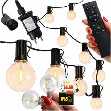 LED Solution LED girlanda za vrt - pilot - 20m 36LED