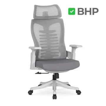 BE CARET 2 Ergonomska okretna uredska stolica, ventilirana, siva, moderna