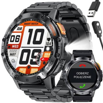 Gravity GT22-1 MUŠKI PAMETNI SAT - AMOLED, DODATNI REMEN (sg030a)