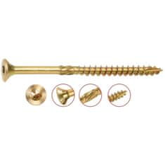 APM Vijci za drvo torx 3x40, stožasta glava, žuti cink, 200 komada