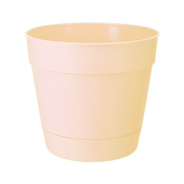 Galicja Plastična tegla za cvijeće s tanjurićem 38 cm, krem, TOLEDO
