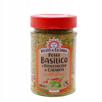 Delizie di Calabria Pesto od bosiljka sa čili papričicama 190g Talijanski