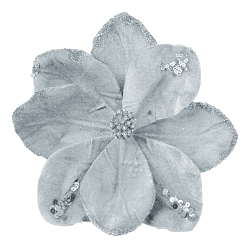 IN Cvijeće za božićno drvce - Srebrna magnolija na štapu od 20 cm