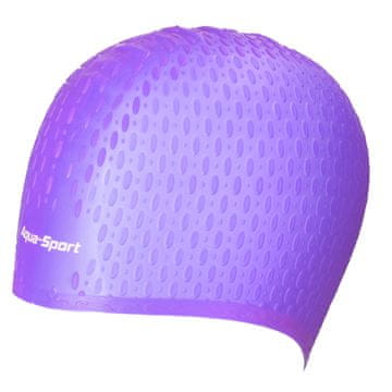 Aqua-Sport AQUA-SPORT silikonska kapa za plivanje s repićem, ljubičasta, za dugu kosu AS1267