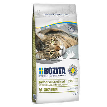 Bozita Indoor & Sterilized Grain Free s piletinom 2 kg
