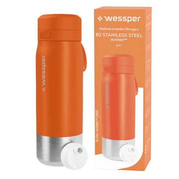 Wessper čelična boca s filterom WES276-700-OR narančasta 700ml