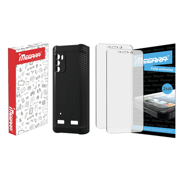HAMMER IRON 4 - zaštitna folija 5,45" + silikonska futrola crna TPU