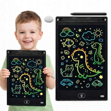 LCD PLOČA ZA CRTANJE 10" CRNI - ELEKTRONIČKA BILJEŽNICA S PISALJKOM
