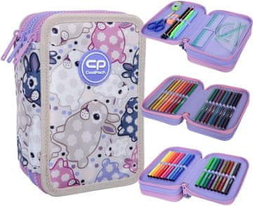 CoolPack CoolPack trodijelna školska pernica s priborom White Bunny