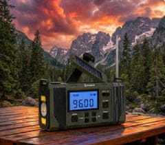 Hawk Expedition R20 HWRDI420GN Solarna radio dinamo kurbla sive boje