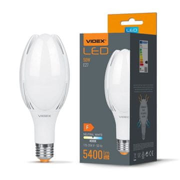 VIDEX MOĆNA LED ŽARULJA REAL 50W E27 5400Lm 4000K industrijska mliječna