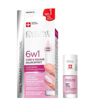 Eveline Cosmetics Eveline Nail Therapy 6w1 care&colour pink hranjiva njega za nokte 5 ml