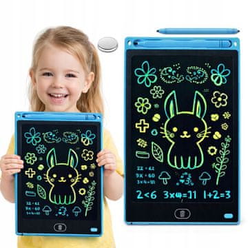 10" PLAVI LCD PLAT ZA CRTANJE ZA DJECU - VELIKI ZASLON S PISALJKOM