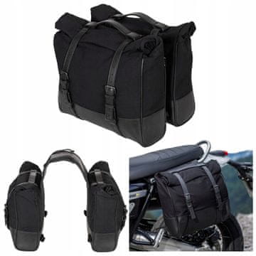 Louis BOČNE TORBE OD TKANINE, TORBA ZA MOTOCIKL 2 x 10 L, SET OD 2