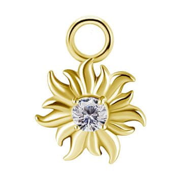 Charms - CoCr NF - sunce - bijela PREMIUM ZIRCONIA - zlatna - D-054