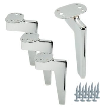 BB Set od 4 komada noga za namještaj Loft srebrna krom visina 15 cm