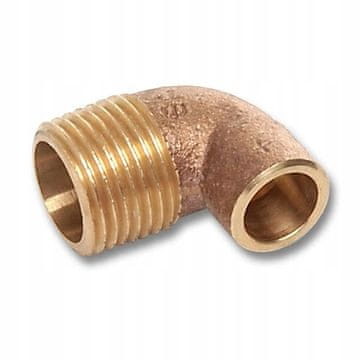 Koljeno 90° za lemljenje bakra 15x1/2” DxGZ vanjski navoj bronca