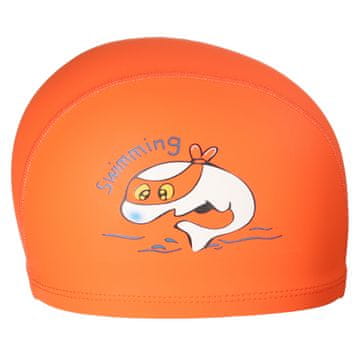 Aqua-Sport Aqua-Sport czepek za plivanje PU junior dolphin, narančasti, AS95072