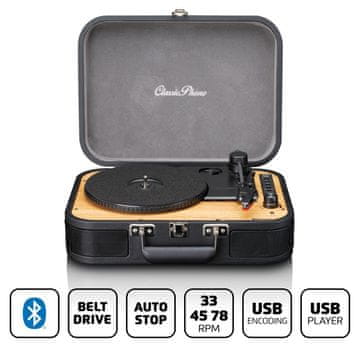 LENCO TT-116BK - gramofon s ugrađenim zvučnicima i Bluetoothom
