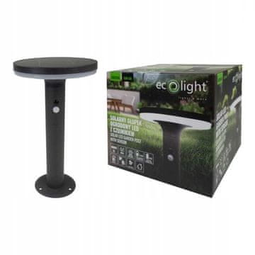 Solarni vrtni LED stup crne boje SSO-6A IP44 senzor pokreta
