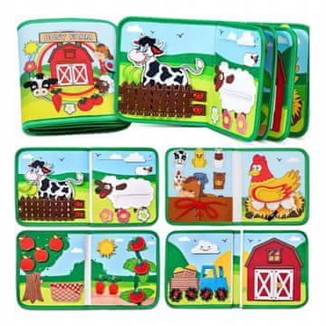 Luxma Montessori senzorna knjiga za djecu s motivom čička Životinjska farma
