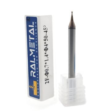Mikro VHM karbidna glodalica 0,7 x 1,4 x 4D x 50 mm TiSiN 55 HRC