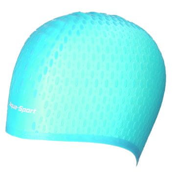Aqua-Sport Aqua Sport silikonska kapa za plivanje s kikicom, menta, za dugu kosu AS1269