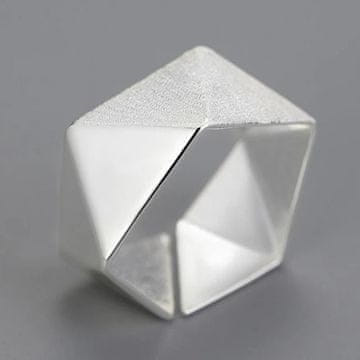 Srebrni prsten origami srebro 925 Trusky, podesiv