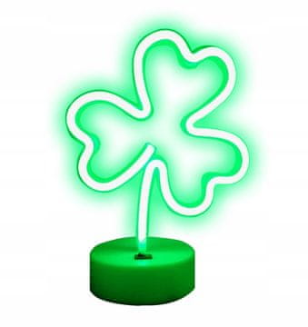 DZ LED neonska lampa za sreću s motivom djeteline, USB/baterija