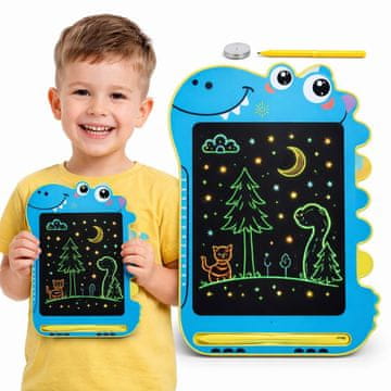 PLOČA ZA CRTANJE 8,5" - ZA DJECU DINOSAUR LCD PLAVA PLOČA 3+