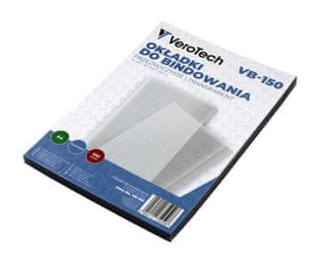 Prozirne korice za uvezivanje za prednju stranu 100 kom. Verotech VB-150
