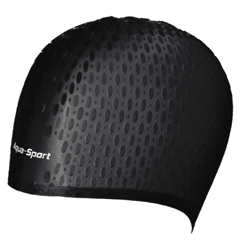 Aqua-Sport AQUA-SPORT silikonska kapa za plivanje s pletenicom, crna, za dugu kosu AS1261