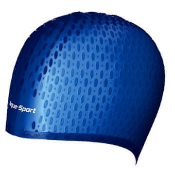 Aqua-Sport AQUA-SPORT silikonska kapa za plivanje s punđom plava za dugu kosu AS1262