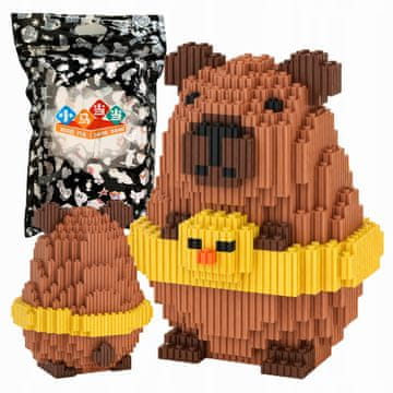 IB Kapibara s građevinskim blokovima za patku, 1226 dijelova, 3D DIY figura