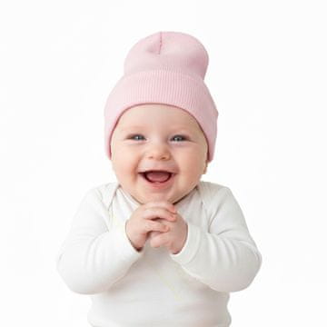 Štrumfeta kapa za bebe 0-3 mjeseca 36-40 cm mekana nježna - roza