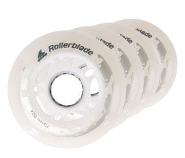 Rollerblade MOONBEAMS 72mm 82A kotači za rolere sa svijetlećim efektom, 4 komada, bijeli