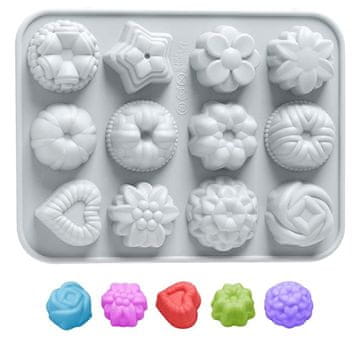 Silikonski kalup, čokolada, žele, kalup za pečenje, 12 uzoraka