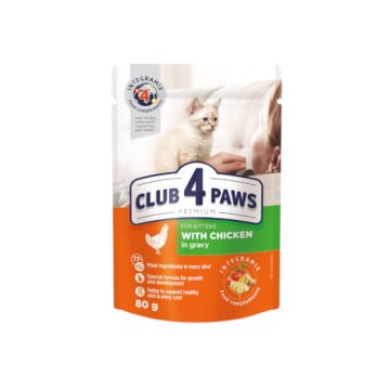 Club 4 Paws PREMIUM MAČIĆI s piletinom u umaku - vrećica od 80 g