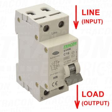 Tracon Electric Diferencijalni prekidač s prekostrujnom zaštitom B 2P