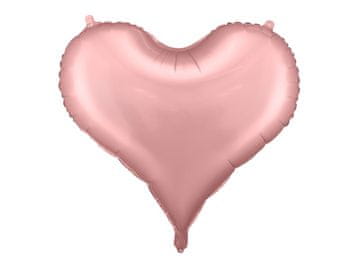 PartyDeco SRCE folijski balon 75x64,5 cm svijetlo ružičaste boje