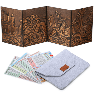 RGFK Leather Game Master Screen RPG Dragon Fight - Bakrena + Futrola