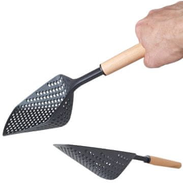 Žlica za knedle, knedle, cijeđenje, skimer, najlon, drvo, 36 cm
