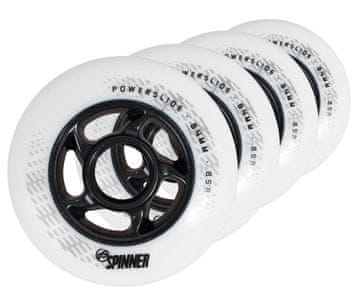 POWERSLIDE SPINNER 84mm 85A kotači za role, 4 kom., bijeli