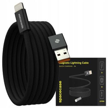 Spacecase USB-A na Lightning magnetski kabel 1M 12W CL08 b