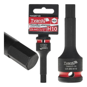 Tvardy HEX 1/2" H10 CR-MO udarni nasadni ključ (10/100)