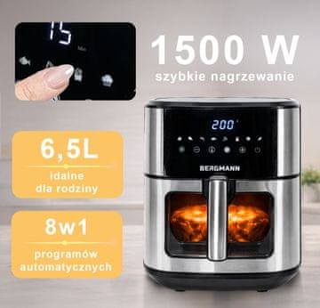 YO friteza bez masnoće 1 komora 6,5 l 1500 W N